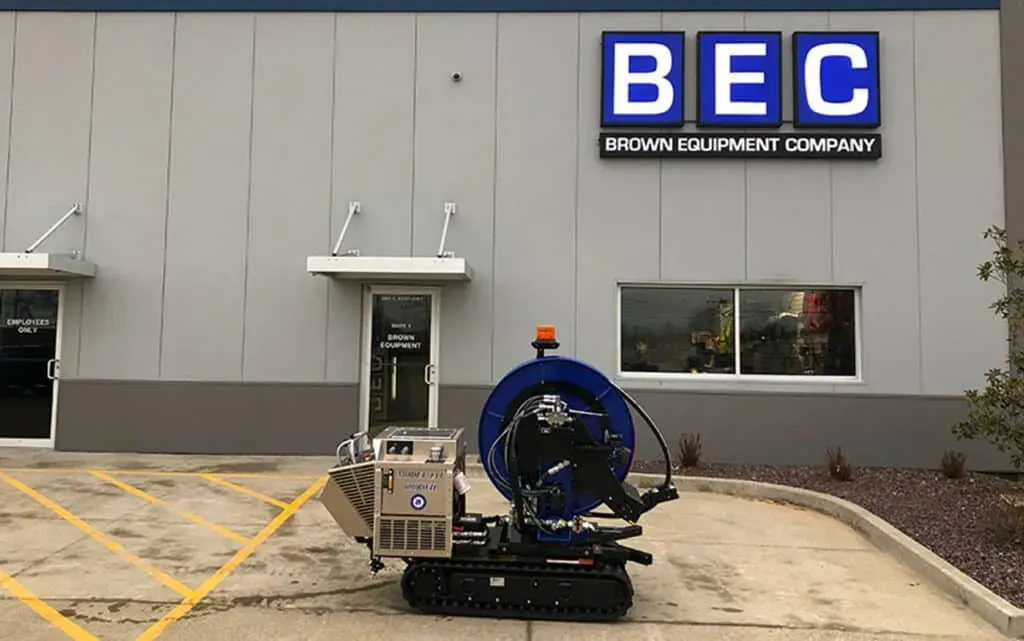 easement machine outside of Brown Equipment Company