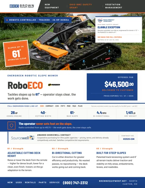 RoboECO Ohio BWC Safety Grant Eligibility Flyer cover