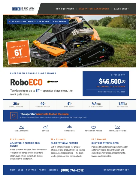 Energreen RoboECO Remote-Controlled Slope Mower cover