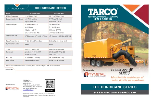 Tarco Hurricane Series Leaf Loader cover